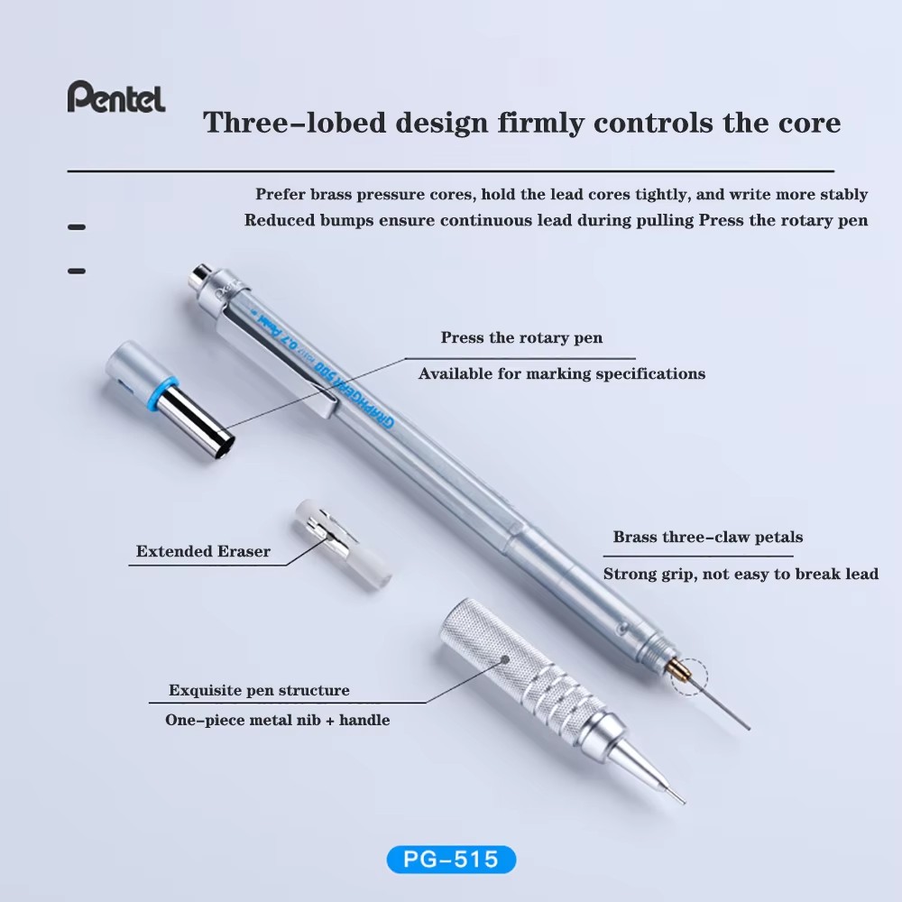 1pc Pentel Graphgear 500 Draft - مراجعة Mechanical Pencil 0.3 وسعره