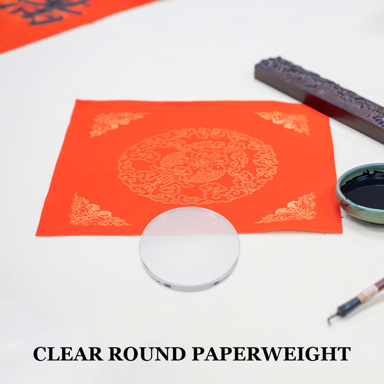 Heavy Round Glass Paperweight  - مراجعة Book Weight Glass وسعره