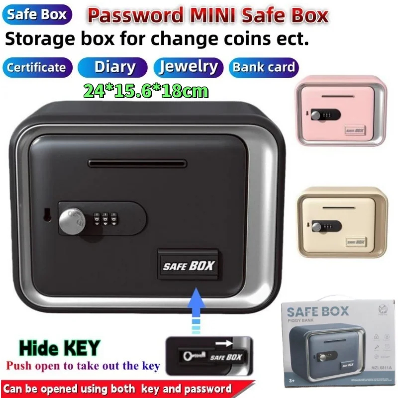 24x18x15cm Safe Box with Key L - مراجعة Card Index Box وسعره